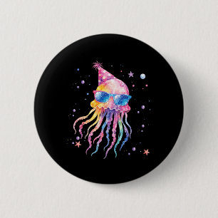 Zeemeermin Kwallen Verjaardag Zomer Passend Ronde Button 5,7 Cm