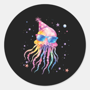 Zeemeermin Kwallen Verjaardag Zomer Passend Ronde Sticker