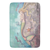 Zeemeermin Lullaby Zeemeerminnen Fantasy Art Illus Badmat (Voorkant Verticaal)