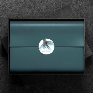 Zeemeermin Luxe Staart Zeeschuim Mint Green Aqua Ronde Sticker
