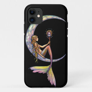 Zeemeermin Maan Fantasie Kunst iPhone 11 Hoesje
