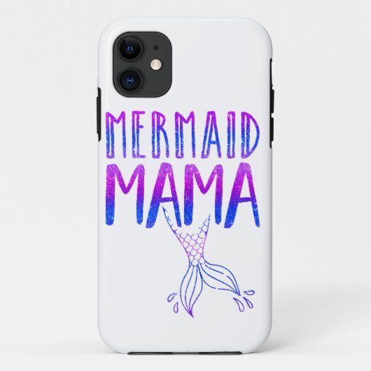 Zeemeermin Mama Verjaardagsfeestontwerp Cadeau voo Case-Mate iPhone Case (Achterkant)