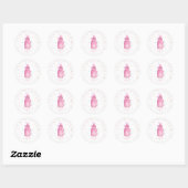 Zeemeermin Mason Jar Milkshake Meisjes Roze Verjaa Ronde Sticker (Vel)