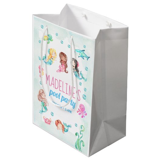 Zeemeermin Medium Cadeauzakje (Achterkant Gekanteld)