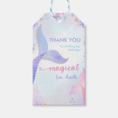 Zeemeermin Meisje 1e Verjaardagsfeest Cadeaulabel (Voorkant)