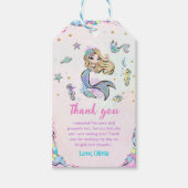 Zeemeermin Meisje 5e Verjaardagsfeestje Cadeaulabel (Voorkant)