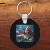 Zeemeermin Meisje Sticker Sleutelhanger (Voorkant)