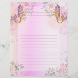 Zeemeermin met baby art van Renee Lavoie Briefhoofd