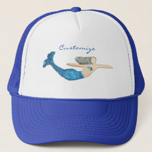 Zeemeermin met blauwe staart zwemt in Thunder_Cove Trucker Pet