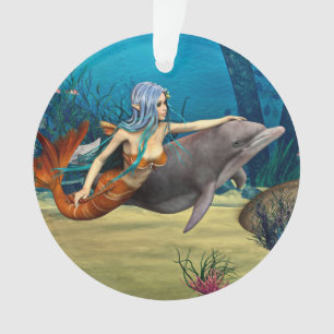 Zeemeermin met Dolfijn Ornament