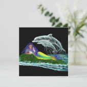 Zeemeermin met dolfijnen (Staand voorkant)