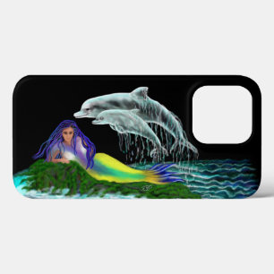 Zeemeermin met dolfijnen iPhone 13 pro hoesje