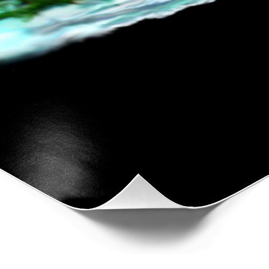 Zeemeermin met dolfijnen perfect poster (Hoek)