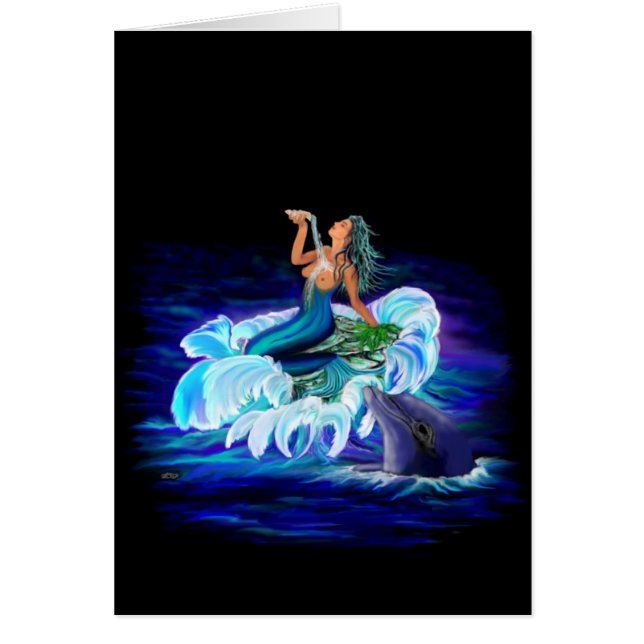 Zeemeermin met Dolphin (Voorkant)