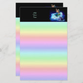 Zeemeermin met Dolphin Briefpapier (Voorkant / Achterkant)