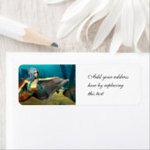 Zeemeermin met Dolphin Etiket (Insitu)
