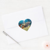 Zeemeermin met Dolphin Hart Sticker (Envelop)