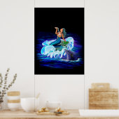 Zeemeermin met Dolphin Poster (Keuken)