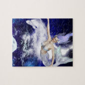 Zeemeermin met Dolphin Puzzle Legpuzzel (Horizontaal)