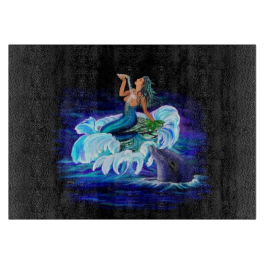 Zeemeermin met Dolphin Snijplank (Voorkant)