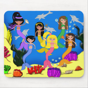 Zeemeermin met Dolphins Mousepad Muismat