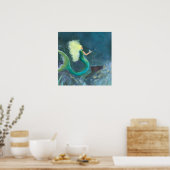 Zeemeermin met haar parel poster (Keuken)
