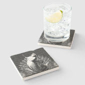 zeemeermin met Seashells Stenen Onderzetter (Zijkant)