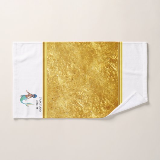 Zeemeermin met turkooishaar en staart bad handdoek (Handdoek)