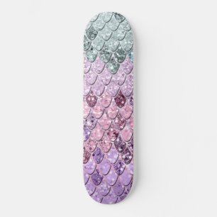 Zeemeermin met Unicorn Girls Glitter #4 Skateboard