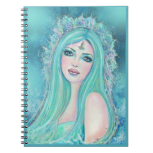 Zeemeermin met zee kunst van Renee Lavoie Notitieboek