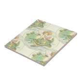  zeemeermin met Zee schildpad Tegeltje (Zijkant)