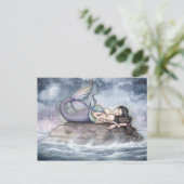 Zeemeermin Moeder en Baby Briefkaart (Staand voorkant)
