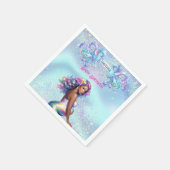 Zeemeermin Moeder Zwangerschap Baby shower Geperso Servet (Hoek)