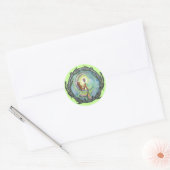 Zeemeermin Moon Fantasy Art Stickers (Envelop)
