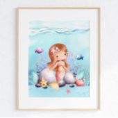 Zeemeermin nautisch Zee kunst aan de muur Poster