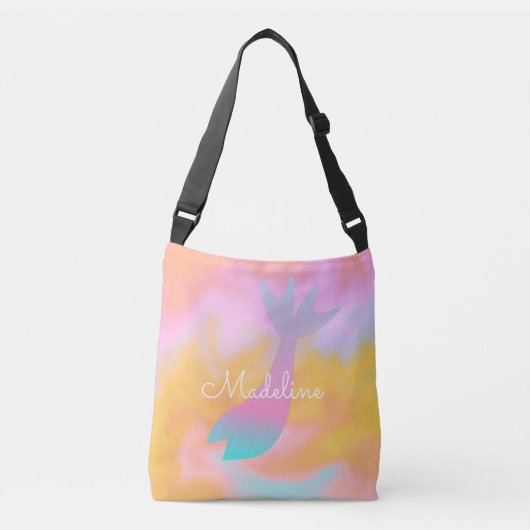 Zeemeermin Nep Hologram Naam Crossbody Tas (Voorkant)