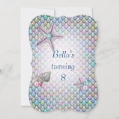 Zeemeermin onder de Zee Feest Uitnodigingen (Achterkant)