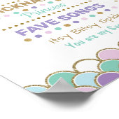 Zeemeermin Onder de Zee Oceaan 1e Verjaardag Mijlp Poster (Hoek)