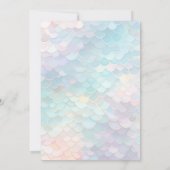 Zeemeermin onder het Baby shower Zee Kaart (Achterkant)