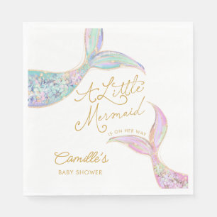 Zeemeermin onder het Baby shower Zee Servet