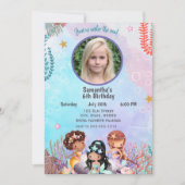 Zeemeermin onder het Zee Birthday Kaart (Voorkant)