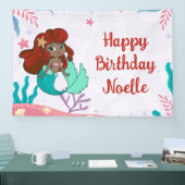Zeemeermin onder het Zee Birthday Spandoek (Beurs)