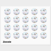 Zeemeermin onder het Zee "Birthday Sticker" Ronde Sticker (Vel)