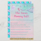 Zeemeermin onder het Zee die mama het beste spel k (Voorkant / Achterkant)