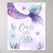 Zeemeermin Onder het Zee Kaarten en geschenken Poster (Voorkant)