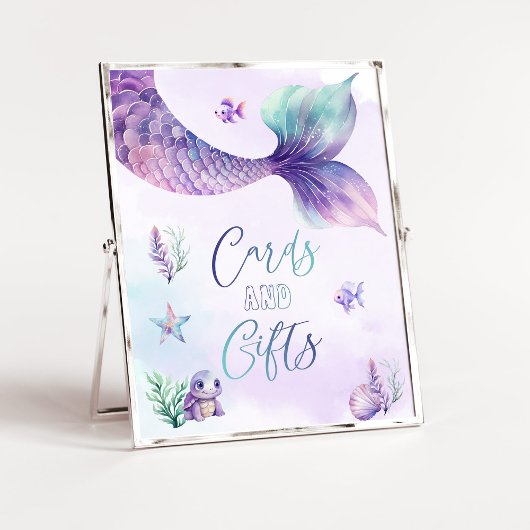 Zeemeermin Onder het Zee Kaarten en geschenken Poster