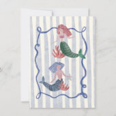 Zeemeermin onder het zee kust hand getekend kaart (Achterkant)