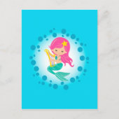 Zeemeermin - onder het Zee meisje Briefkaart (Voorkant)