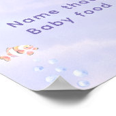 Zeemeermin Onder het Zee Naam dat baby voedsel Poster (Hoek)