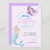 Zeemeermin onder het Zee roze gouddag Kaart (Voorkant / Achterkant)